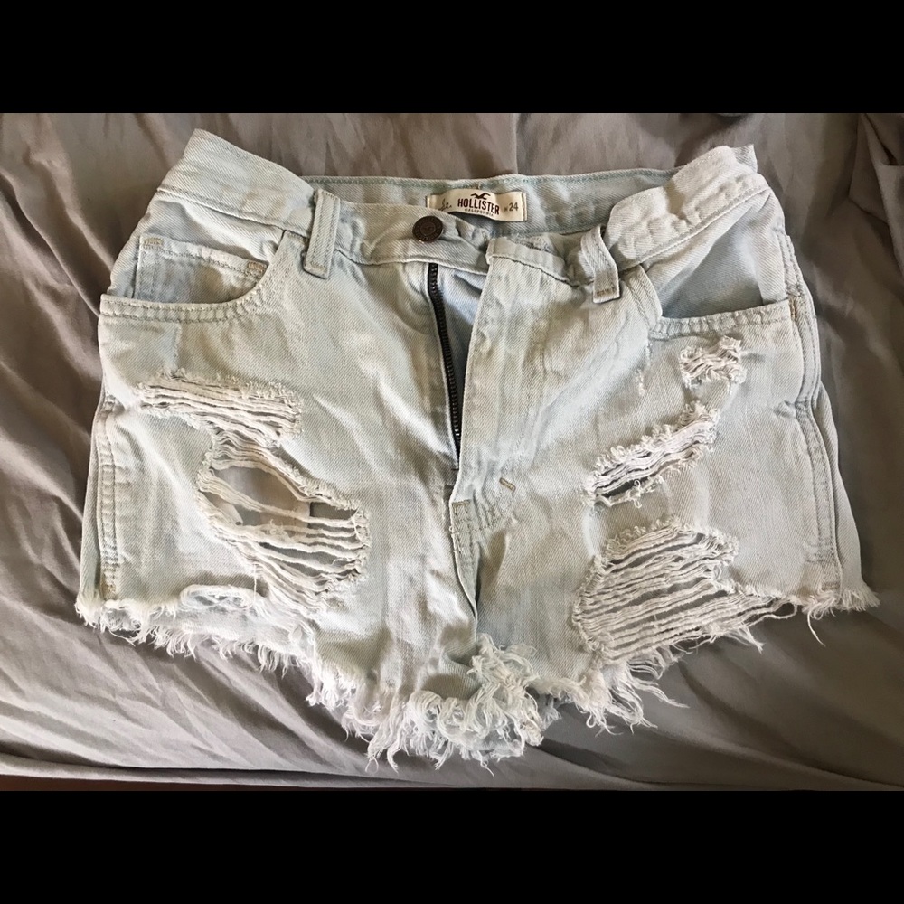 Hollister distressed denim shorts